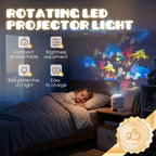 Rotating LED projector with ocean, Christmas, and snowflake effects