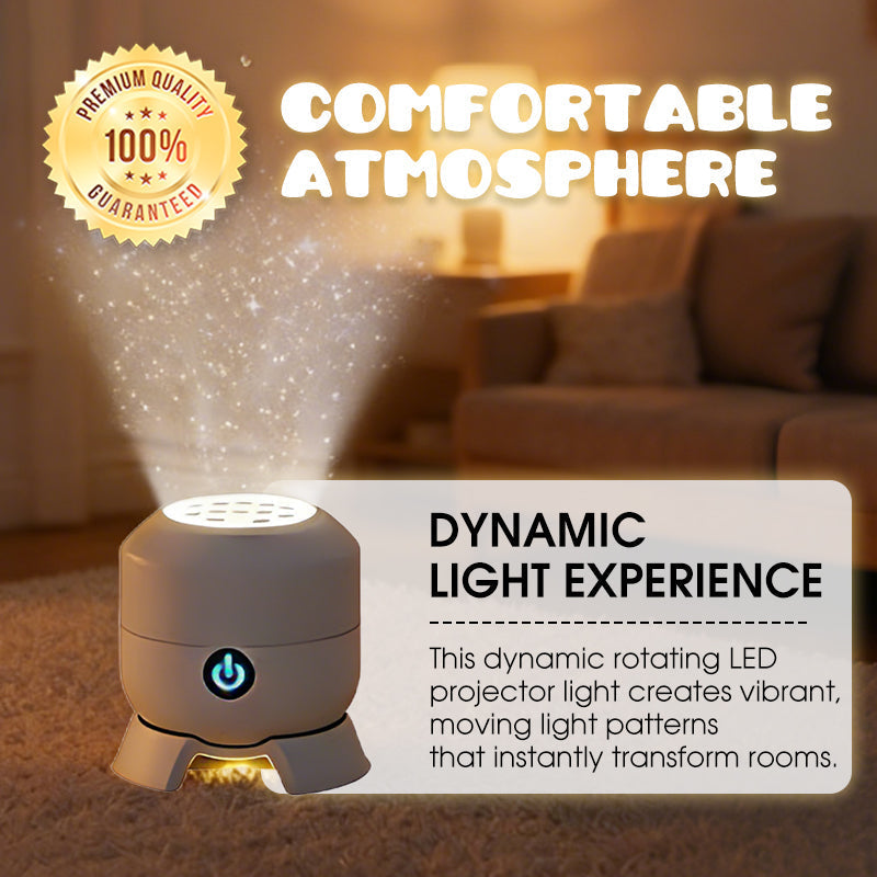 Rotating LED projector with ocean, Christmas, and snowflake effects