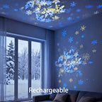 Rotating LED projector with ocean, Christmas, and snowflake effects