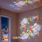 Rotating LED projector with ocean, Christmas, and snowflake effects