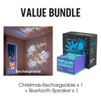 Rotating LED projector with ocean, Christmas, and snowflake effects
