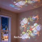 Rotating LED projector with ocean, Christmas, and snowflake effects