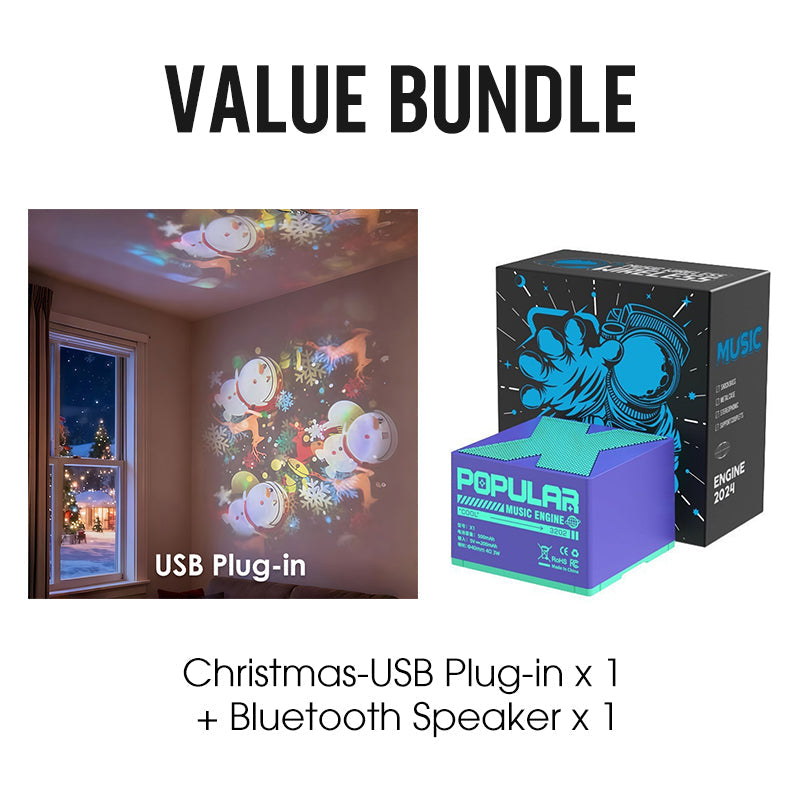 Rotating LED projector with ocean, Christmas, and snowflake effects