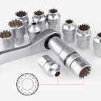 Ratschenschlüssel-Set mit Stecknüssen und Bits