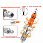 Spark Plug D8TC Three-Electrode System for Engine