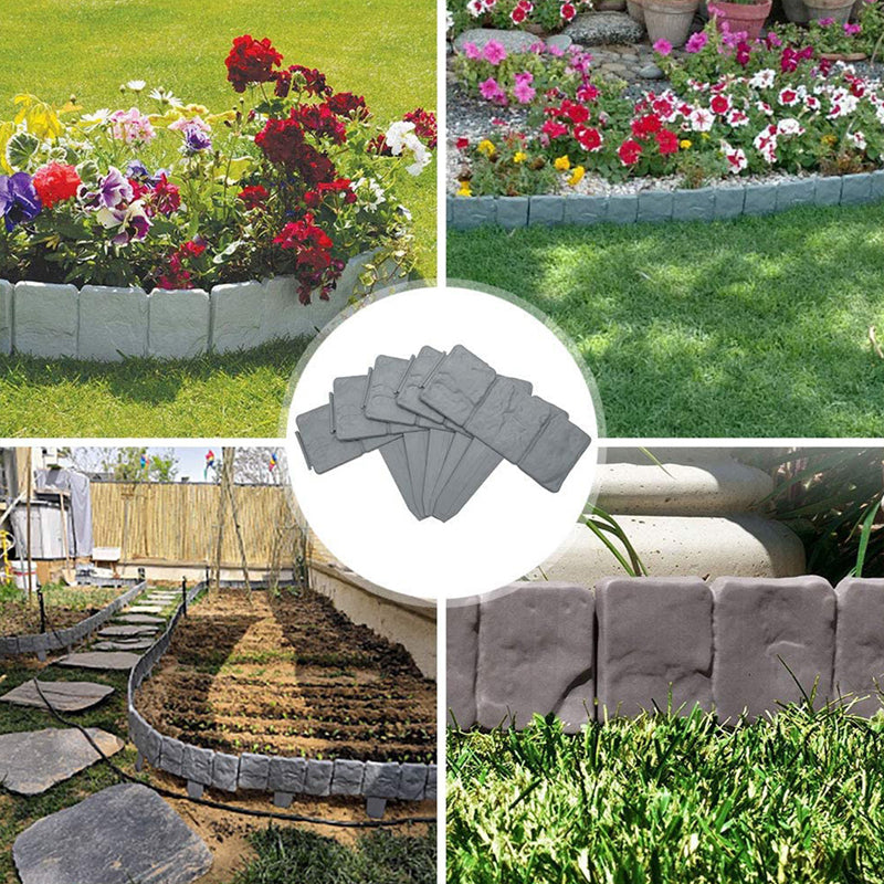 Garden fence artificial stone – Simple flower bed edging