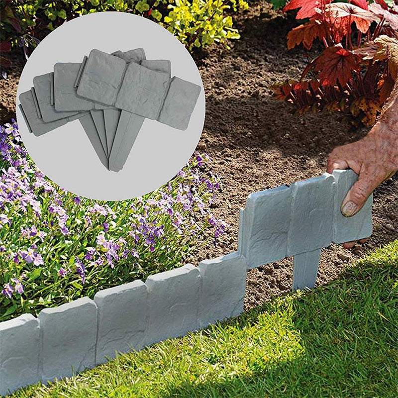 Garden fence artificial stone – Simple flower bed edging