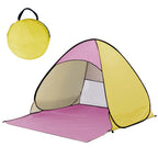 Pop-up beach tent with UV protection