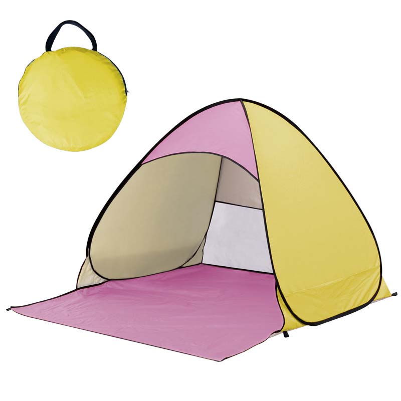 Pop-up beach tent with UV protection