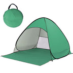 Pop-up beach tent with UV protection