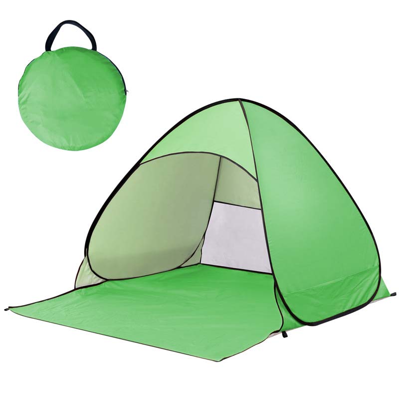 Pop-up beach tent with UV protection