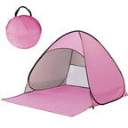 Pop-up beach tent with UV protection