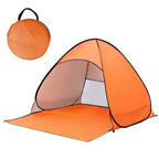 Pop-up beach tent with UV protection