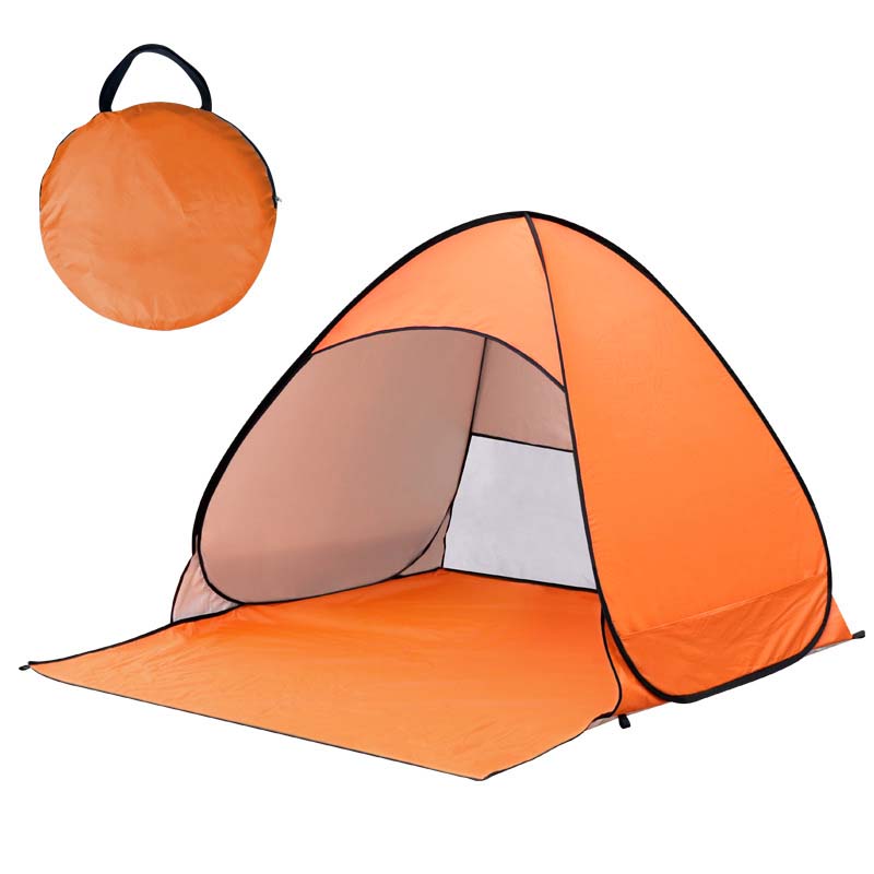 Pop-up beach tent with UV protection
