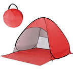 Pop-up beach tent with UV protection