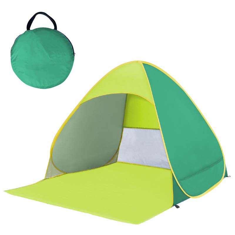 Pop-up beach tent with UV protection