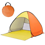 Pop-up beach tent with UV protection