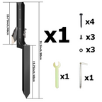 Fence post repair kit steel H-shape with mounting screws