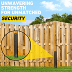 Fence post repair kit steel H-shape with mounting screws