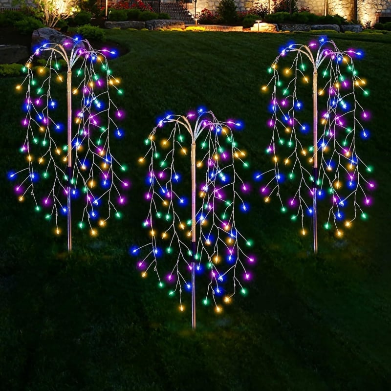 Solar-Gartenleuchte Feuerwerk-Optik mit 100-200 LEDs