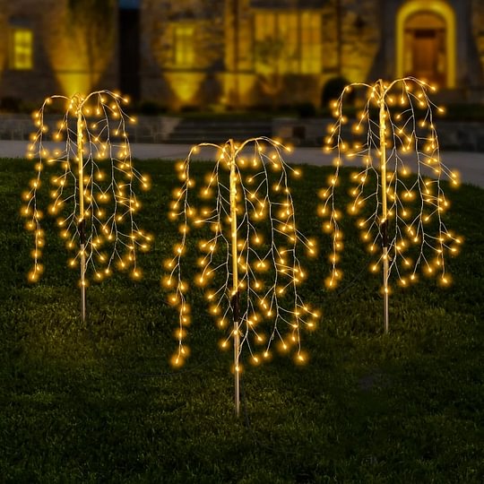 Solar-Gartenleuchte Feuerwerk-Optik mit 100-200 LEDs