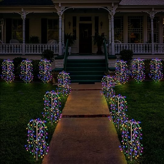 Solar-Gartenleuchte Feuerwerk-Optik mit 100-200 LEDs
