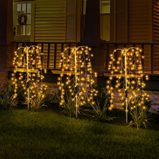 Solar-Gartenleuchte Feuerwerk-Optik mit 100-200 LEDs