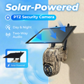 Solar-Überwachungskamera PTZ mit Solarpanel und Akku
