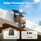 Solar-Überwachungskamera PTZ mit Solarpanel und Akku