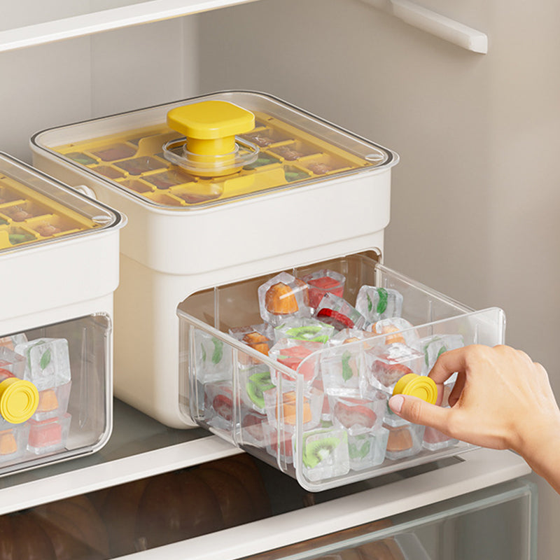 Ice cube tray with pressure release