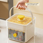 Ice cube tray with pressure release