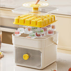 Ice cube tray with pressure release