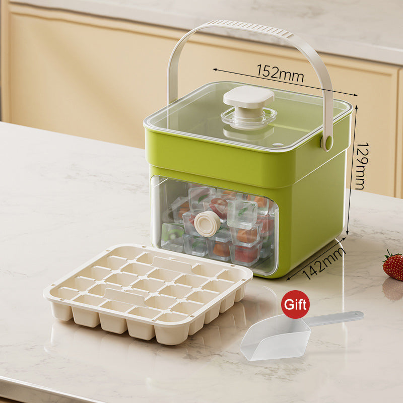 Ice cube tray with pressure release