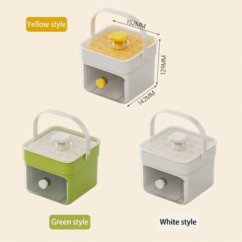 Ice cube tray with pressure release