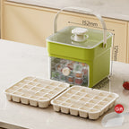 Ice cube tray with pressure release