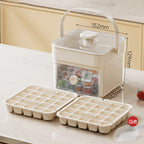 Ice cube tray with pressure release