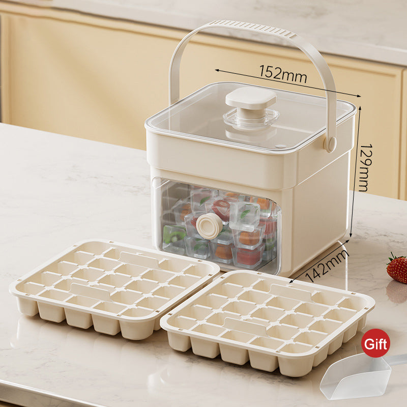 Ice cube tray with pressure release