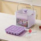 Ice cube tray with pressure release