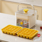 Ice cube tray with pressure release