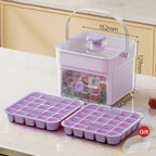 Ice cube tray with pressure release