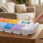 Digital pillbox with timer – 4 alarms and large buttons