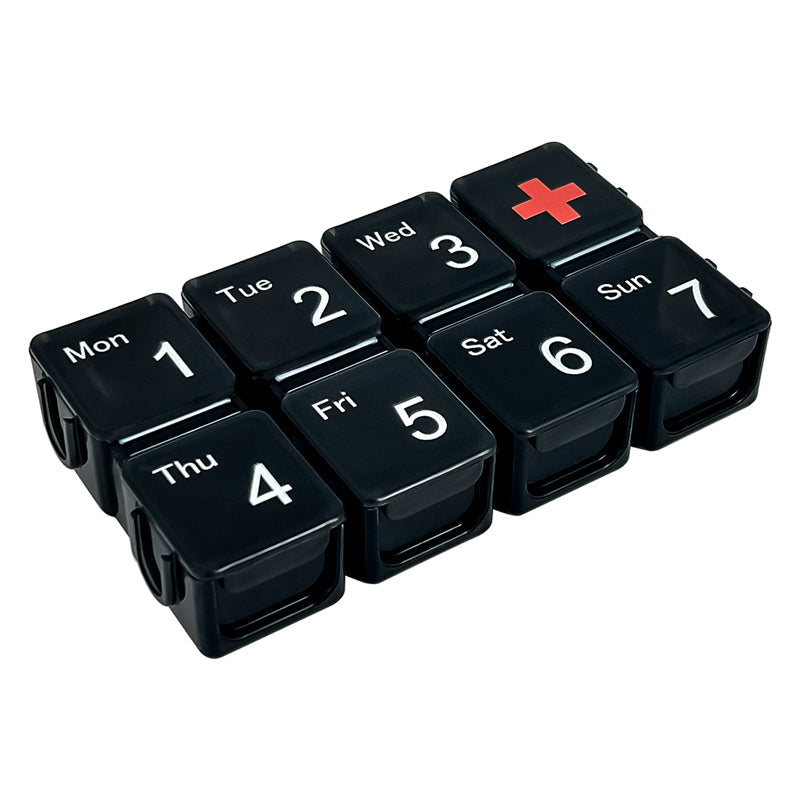 Digital pillbox with timer – 4 alarms and large buttons