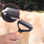 Undercoat brush double-sided for dogs and cats