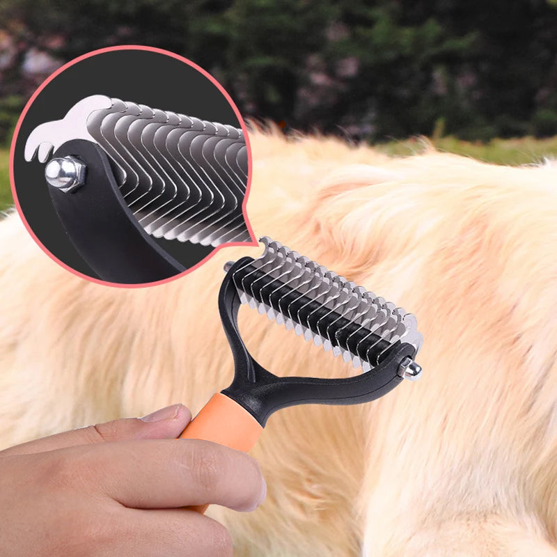 Undercoat brush double-sided for dogs and cats
