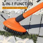 Weed brush 3-in-1 with adjustable handle 117 cm