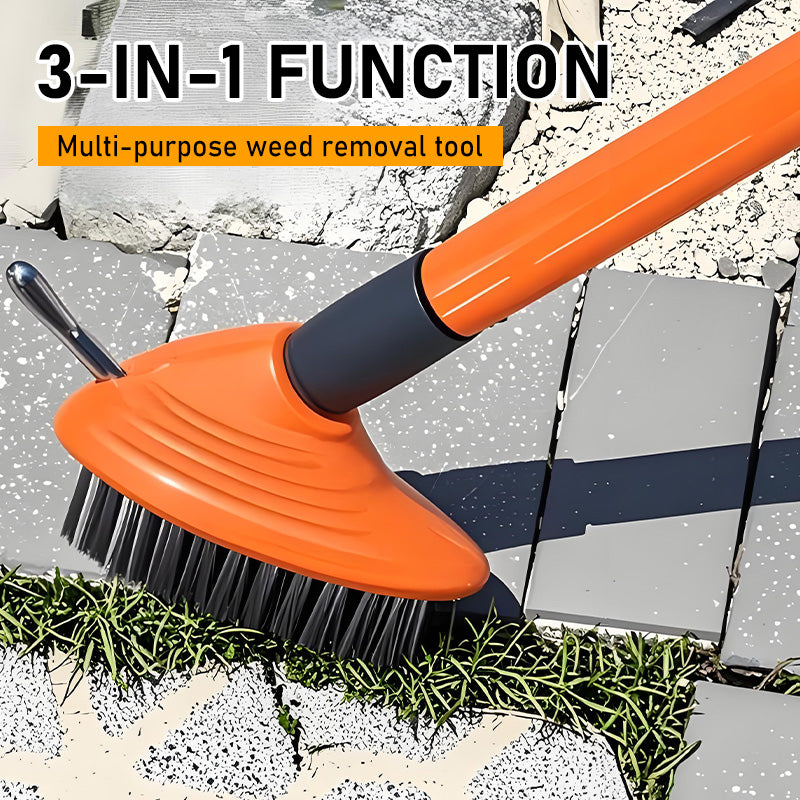 Weed brush 3-in-1 with adjustable handle 117 cm