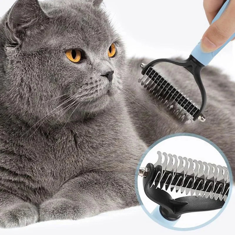Undercoat brush double-sided for dogs and cats