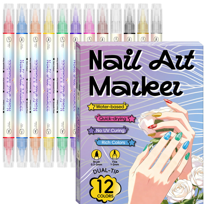 Nail Art Marker Set mit Doppelspitze