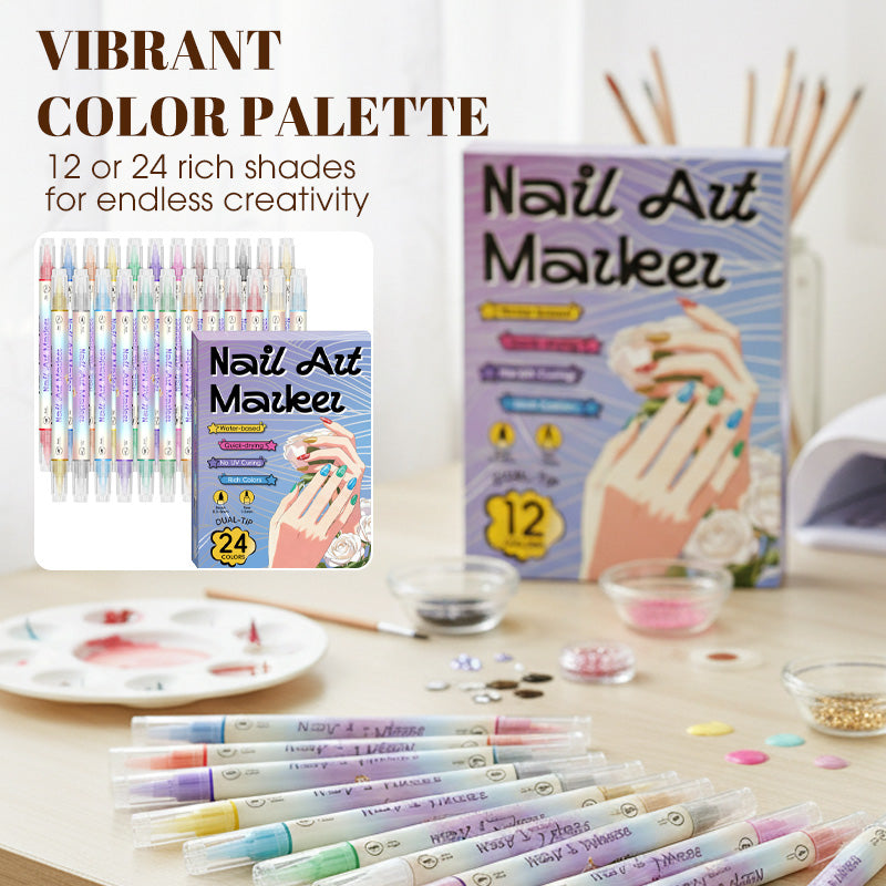 Nail Art Marker Set mit Doppelspitze