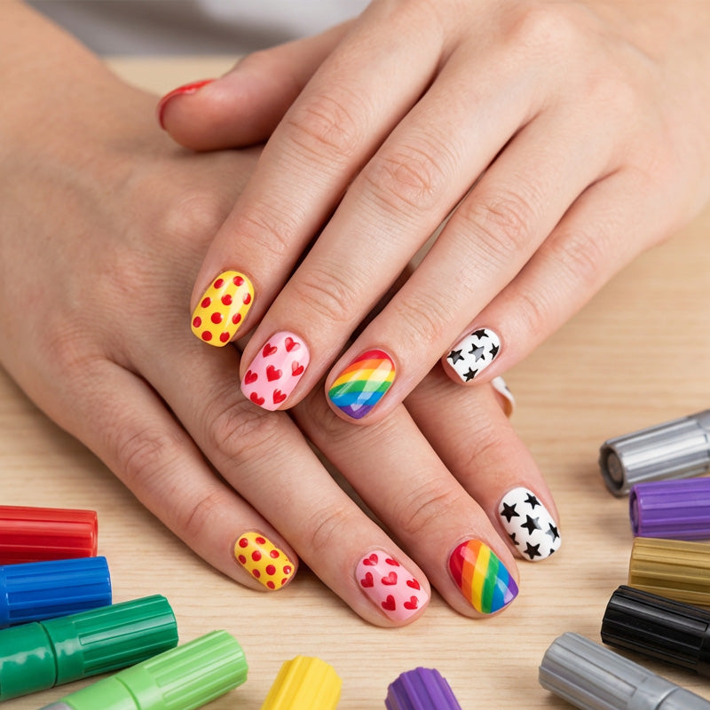 Nail Art Marker Set mit Doppelspitze